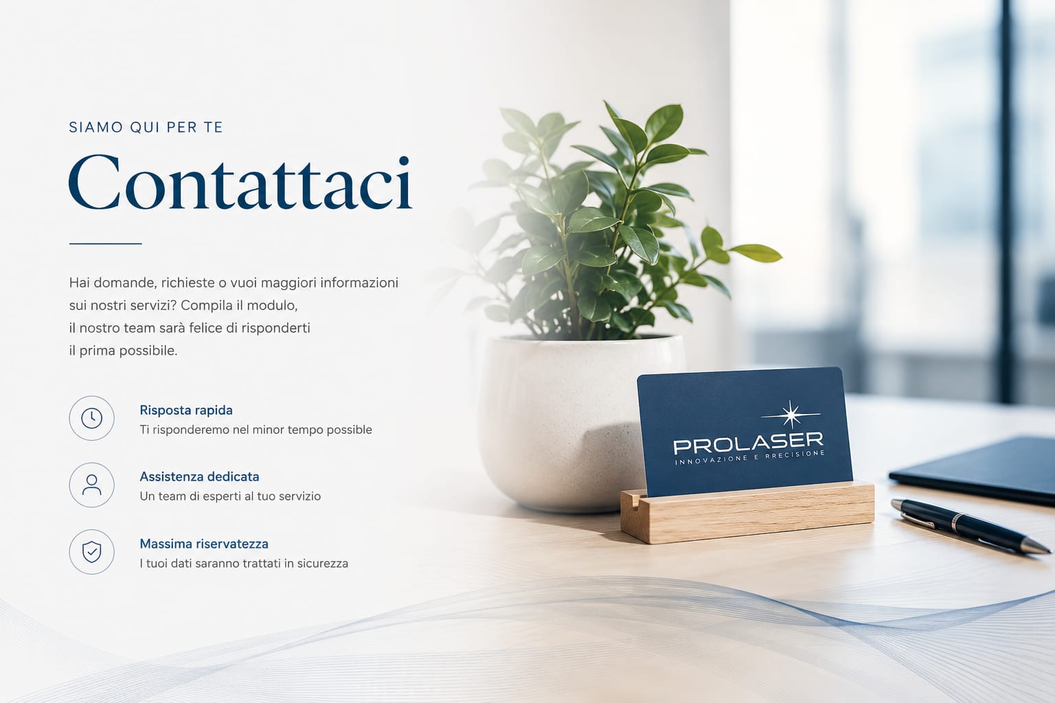 Ufficio tecnico ProLaser Italia per consulenza e supporto macchine laser professionali